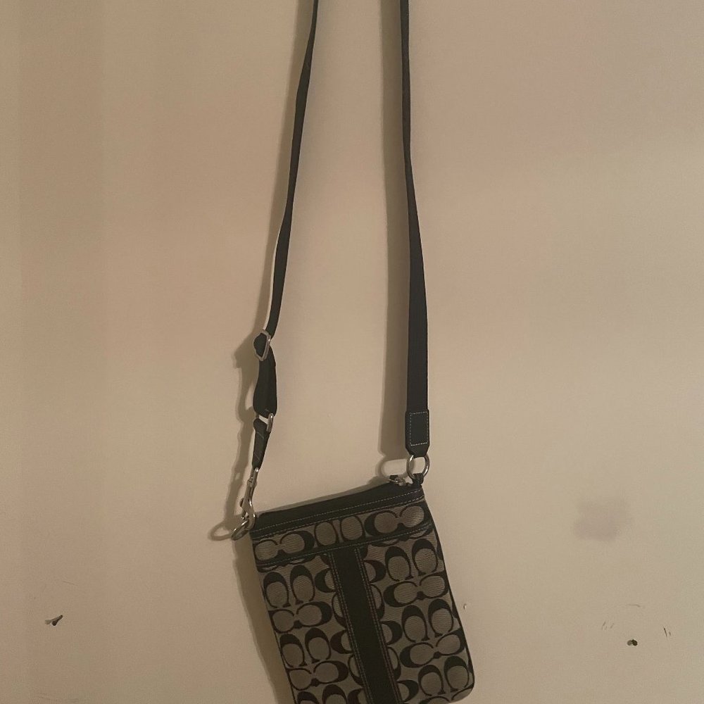 Black cross body coach bag